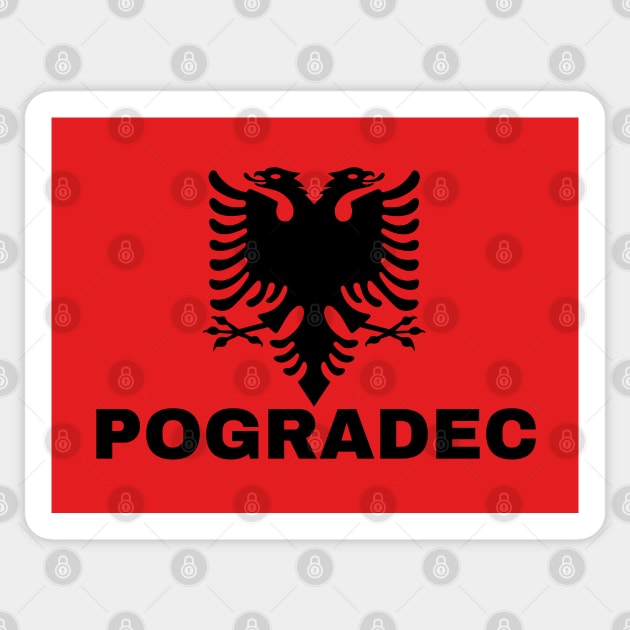 Pogradec City in Albanian Flag Sticker by aybe7elf